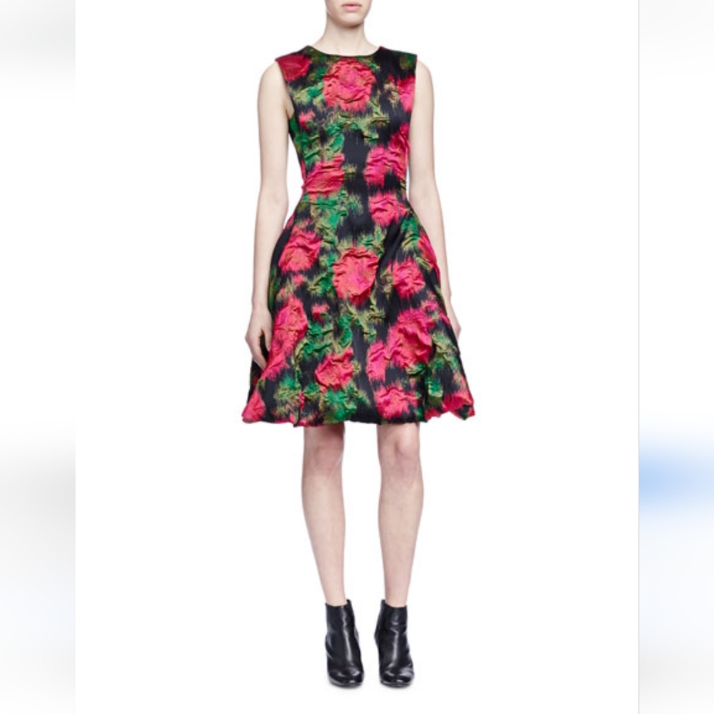 Lanvin Brocade Fit and Flare Party Dress Size 40